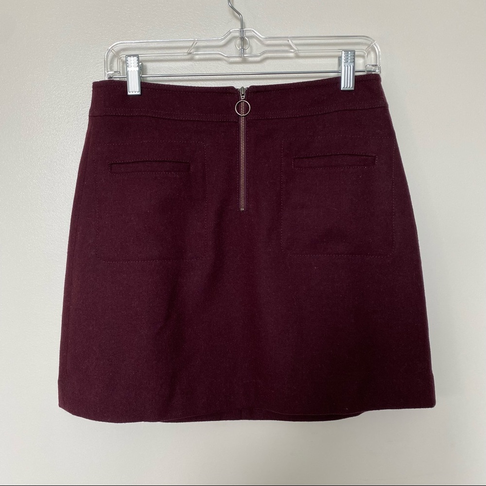 Madewell Maroon Fireside Mini Skirt (size 4)